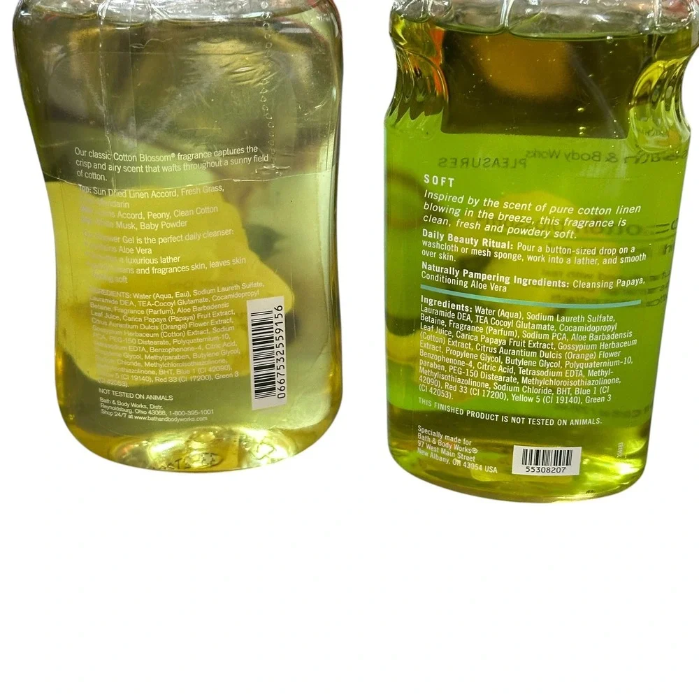 Bath & Body Works Cotton‎ Blossom Shower Gel 10oz Lot of 3 Pleasures Signature